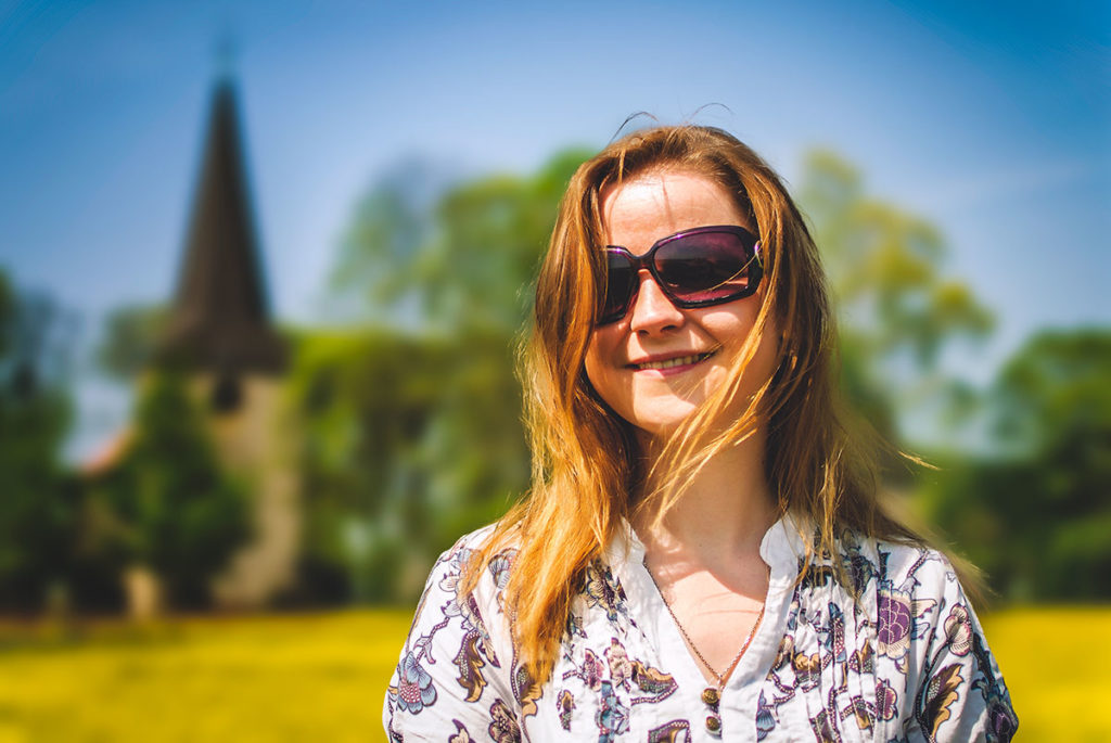 Kleine Tiefenschärfe Schärfentiefe  Portraitfoto mit Bokeh Beispiel 