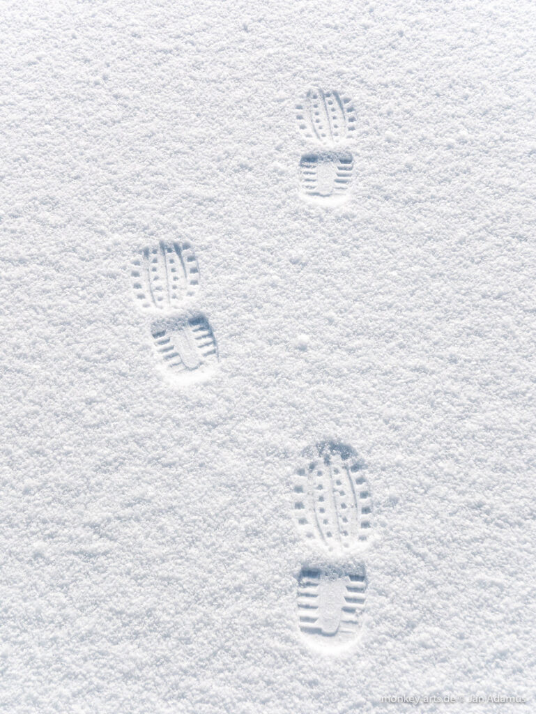 Foto Fussabdrücke im Schnee